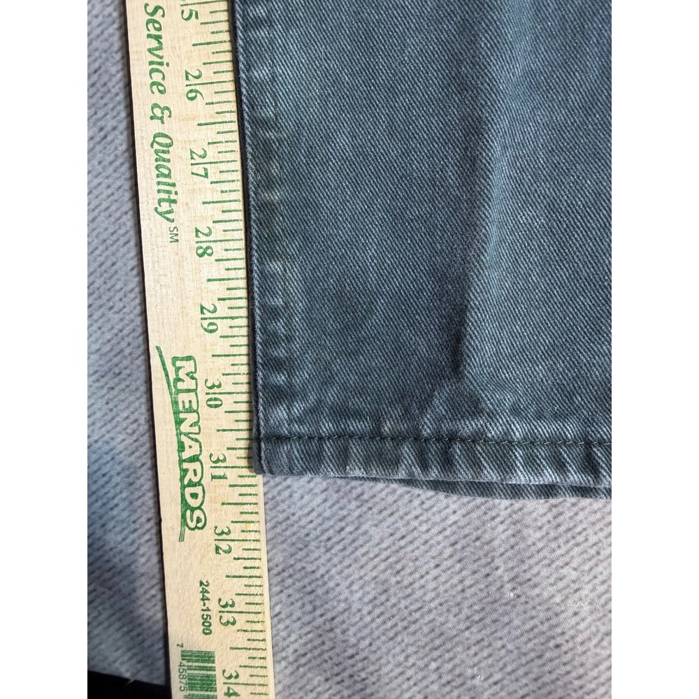 Vintage Lee Riveted High Waisted Relaxed Tapered Jeans Faded Black Denim 32x31 - Picture 9 of 9